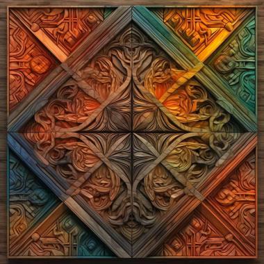 Patterns and decorations stl prismatic 1 3d model